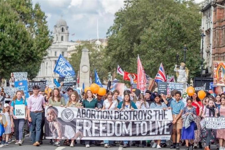 Law enforcement estimated 7,000 attended the March for Life in London, England.