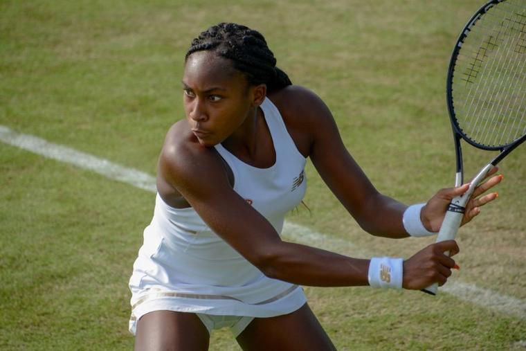 Coco Gauff at Wimbledon in 2019.