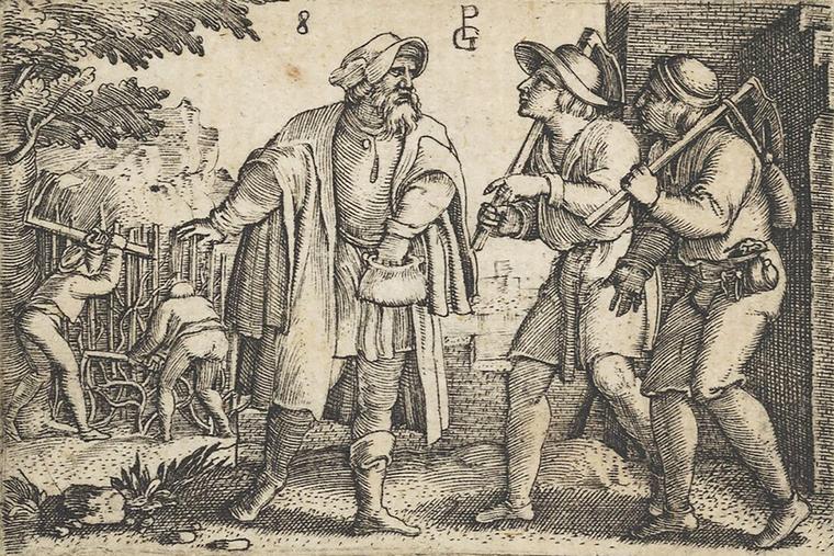 Georg Pencz, “The Parable of the Father and His Two Sons in the Vineyard,” ca. 1534-1535