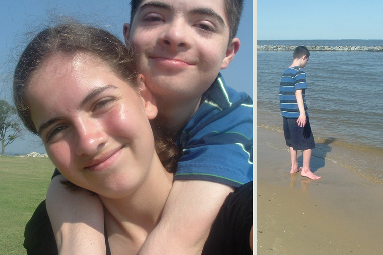 L to R: Register staff writer Lauretta Brown’s sister Kateri spends time with their brother Jimmy and Jimmy enjoys the water.