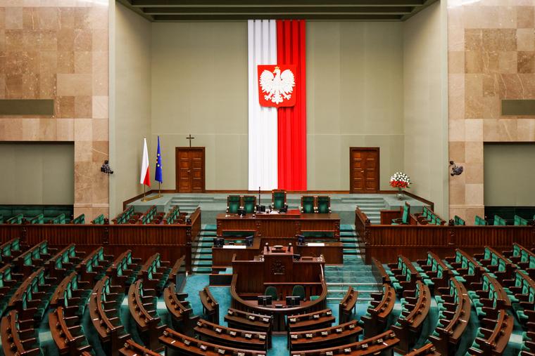The lower house of the Polish Parliament in Warsaw.