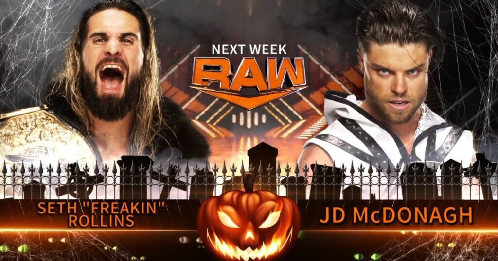 Seth Rollins vs. JD McDonagh, More Set For 10/30 WWE RAW