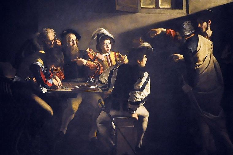 Caravaggio, “The Call of St. Matthew,” ca. 1599