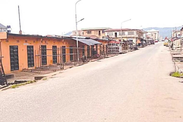 A road in Enugu State, Nigeria.