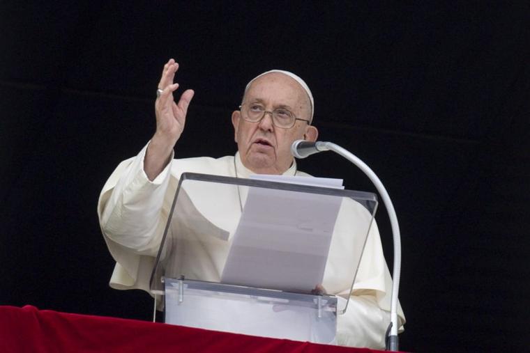 Pope Francis gives his Angelus address on Sunday, Nov. 19.