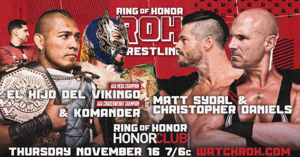 Vikingo, Trent Beretta, Marina Shafir, More Set For 11/16 ROH TV