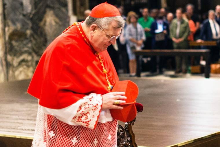 Cardinal Raymond Burke is seen at a Sept. 7, 2017, Summorum Pontificum pilgrimage event at the Vatican.
