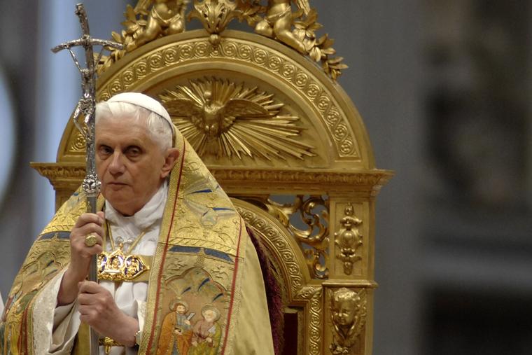 Pope Benedict XVI presides at the consistory of cardinals Nov. 25, 2007, in St. Peter’s Basilica.