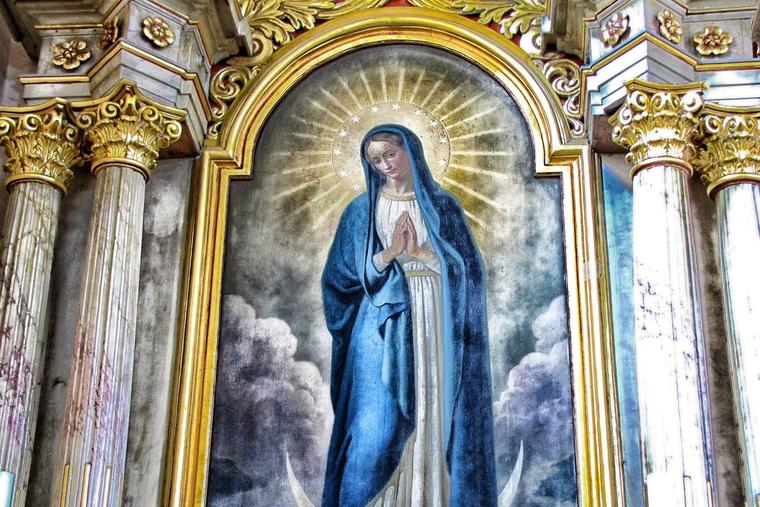 Image of Blessed Virgin Mary in Church Photo
