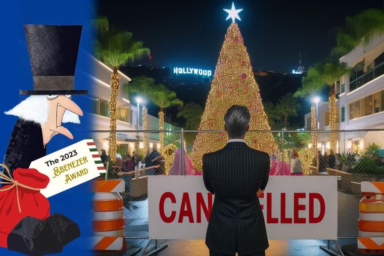 Gov. Gavin Newsom was awarded the 2023 ‘Ebenezer Award’ after canceling traditional holiday celebrations.