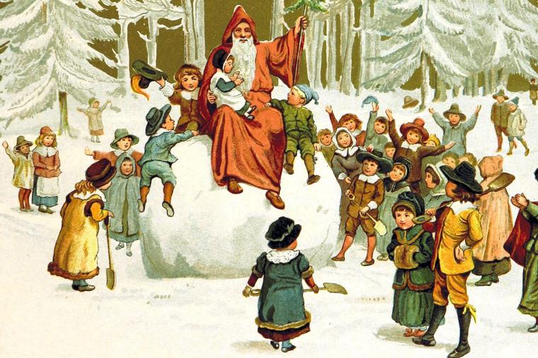Illustration from ‘The Coming of Father Christmas’ by Eliza F. Manning, 1894
