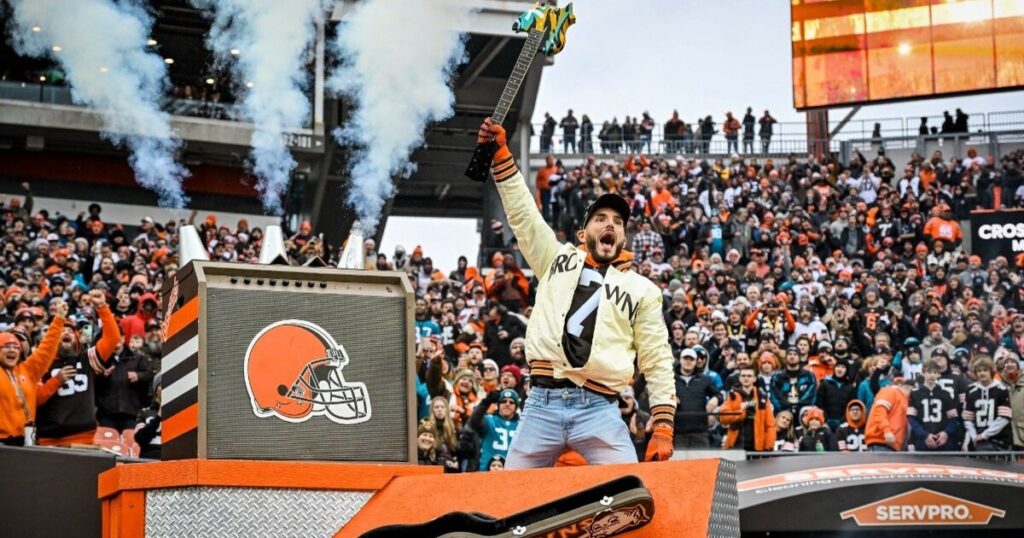Johnny Gargano Smashes Jaguars Guitar At Browns Game