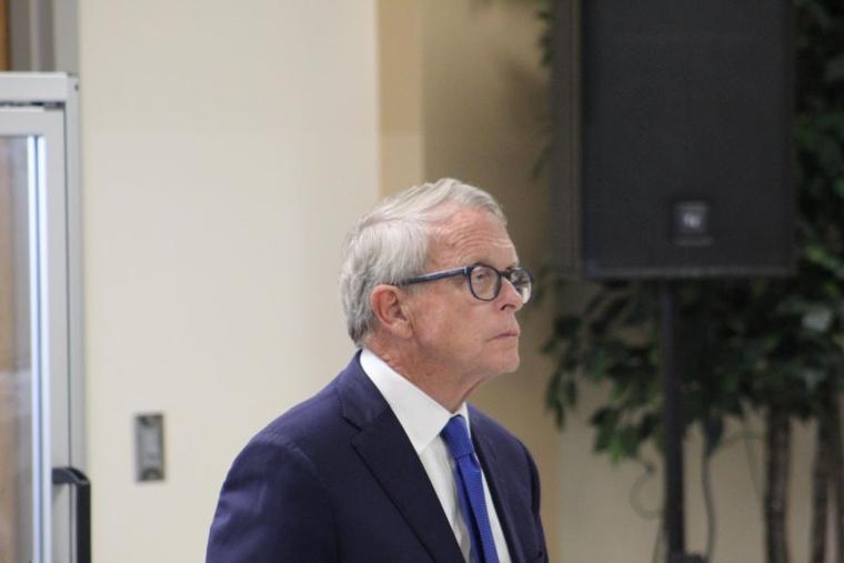 Ohio Gov. Mike DeWine visits Pickaway-Ross Career and Technology Center in Chillicothe, Ohio, Sept. 16, 2022.