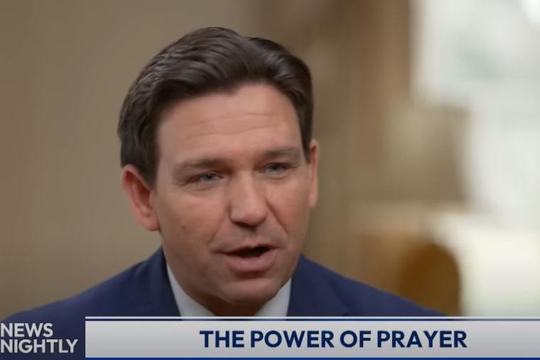 Florida Gov. Ron DeSantis is interviewed by EWTN News President and COO Montse Alvarado on Jan. 8.