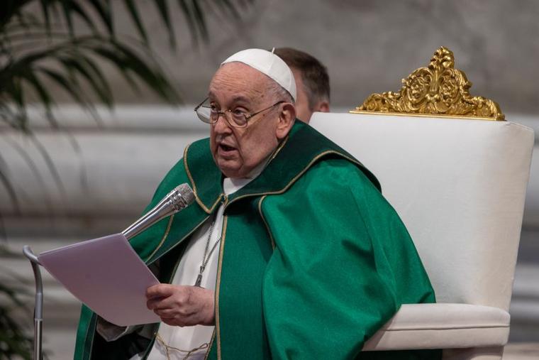 Pope Francis presides over Mass for the Sunday of the Word of God in St. Peter’s Basilica on Jan. 21.
