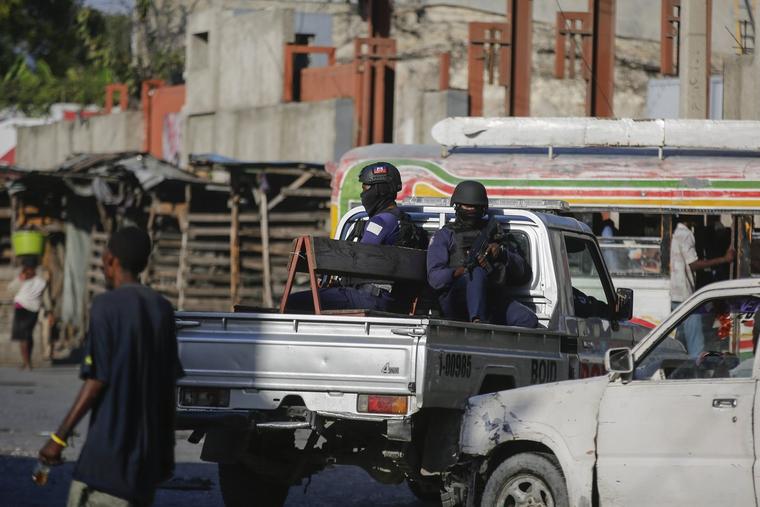 Police patrol through the streets of downtown Port-au-Prince, Haiti, Monday, Jan. 22, 2024. The release of the six nuns, along with their two drivers, was confirmed to Vatican News by Archbishop Max Leroy Mésidor, the president of Haiti’s bishops’ conference, on Thursday.