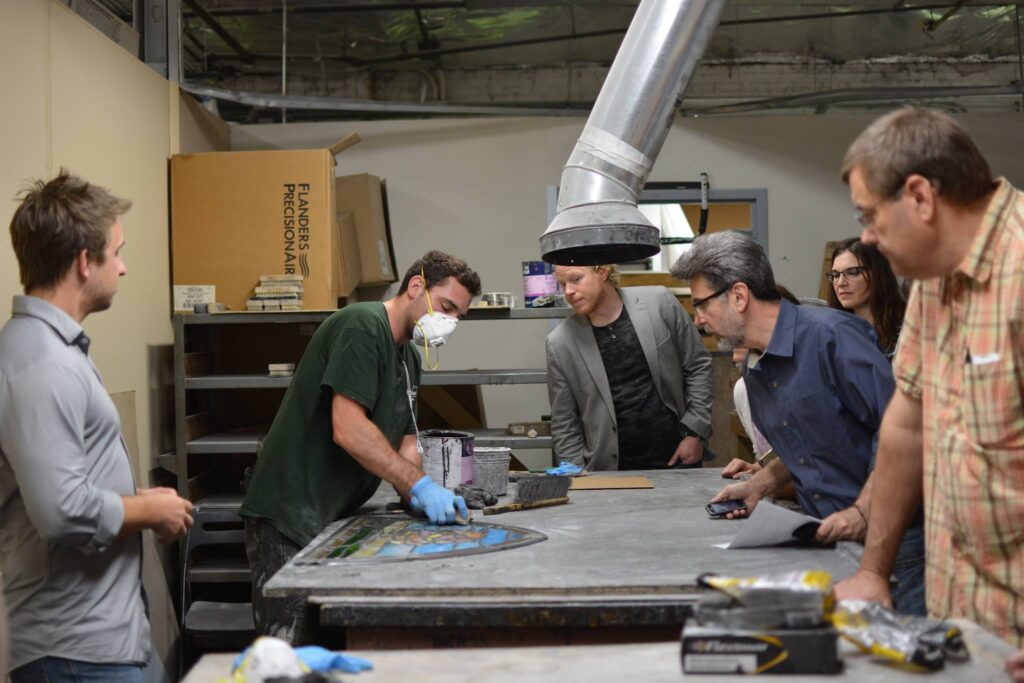 Stained-glass workshop with Daprato Rigali Studios