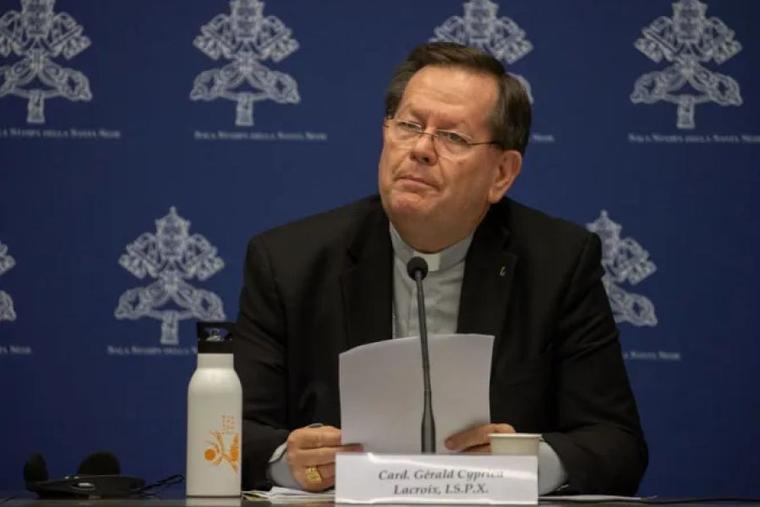 Cardinal Gerald Lacroix is archbishop of Quebec, Canada.