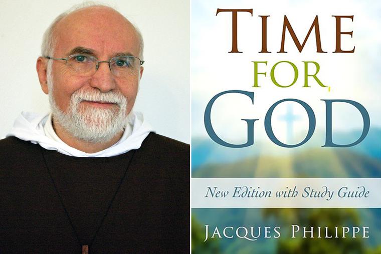 Father Jacques Philippe with the cover of his book, ‘Time for God’