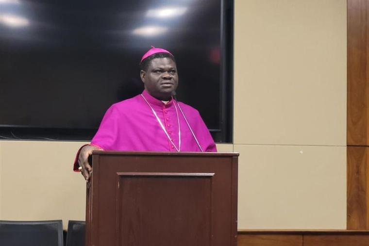 Bishop Wilfred Anagbe of the Nigerian Diocese of Makurdi in Benue state at a breakfast at Capitol Hill organized by Aid to the Church in Need on Jan. 30, 2024.