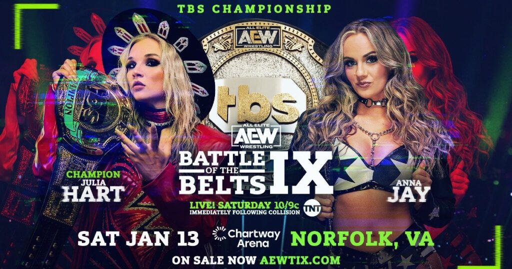 TBS Title Match Announced For AEW Battle Of The Belts IX