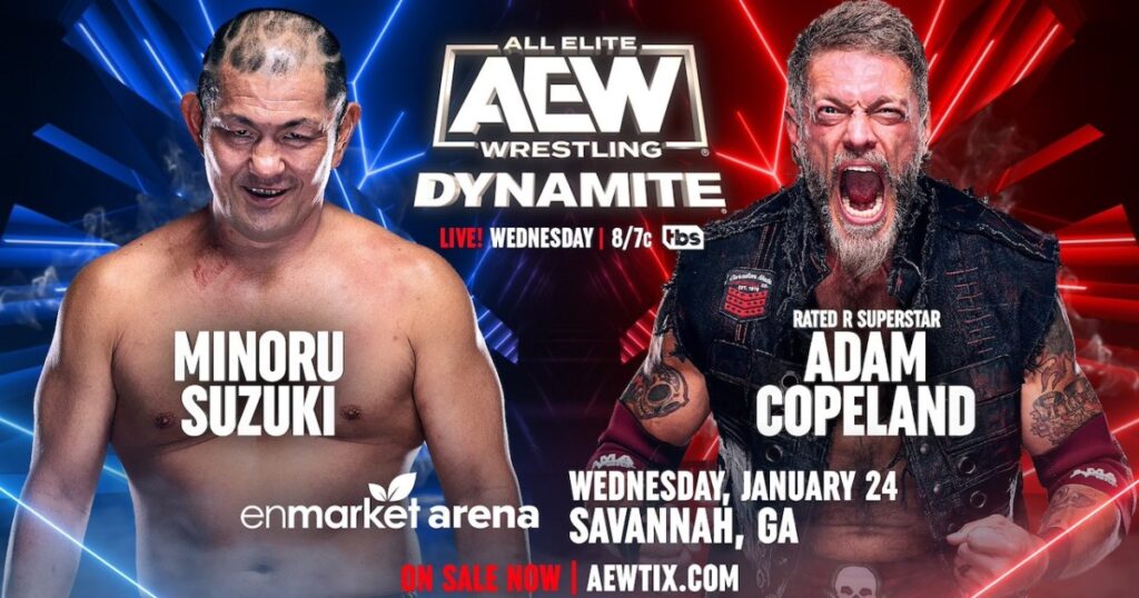 Adam Copeland vs. Minoru Suzuki Announced, Updated AEW Dynamite Card For 1/24