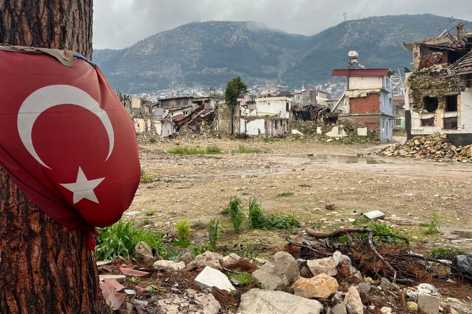 Houses and buildings still stand in a dilapidated state after a deadly earthquake hit Turkey Feb. 6, 2023. courtesy