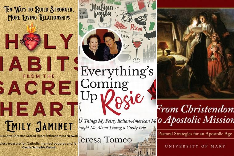 Covers of books by Emily Jaminet, Teresa Tomeo and Msgr. James Shea