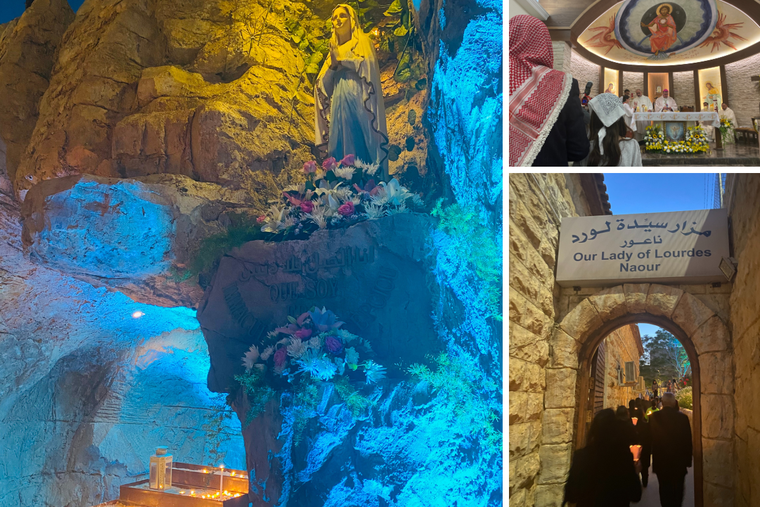 Jordan’s replica of the Our Lady of Lourdes Shrine in France draws the faithful.