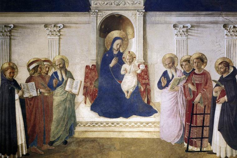 Fra Angelico (1395-1455), “Madonna and Child With Saints”