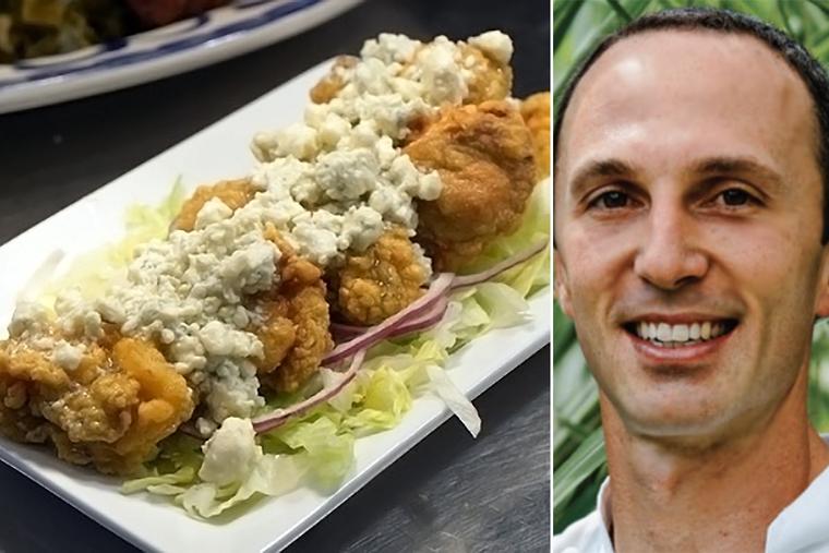 Johnny Blancher with his Oysters Bleu