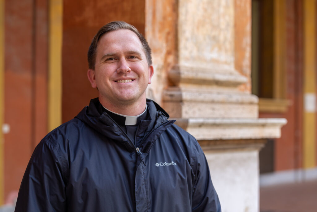 Scott Fyall, a seminarian for the Diocese of Austin, Texas, and third year theology student at the Pontifical University of St. Thomas Aquinas in Rome, is in charge of organizing the Pontifical North American College’s  Station Church pilgrimage.
