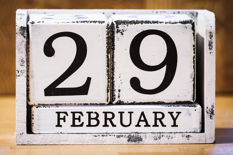 Leap Day happens every four years.