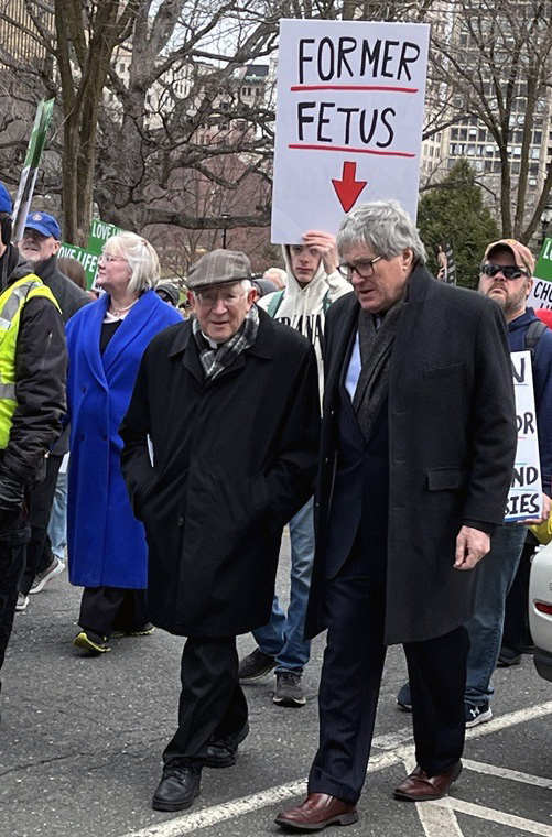Archbishop Blair and Christopher Healy Connecticut March for Life 2024