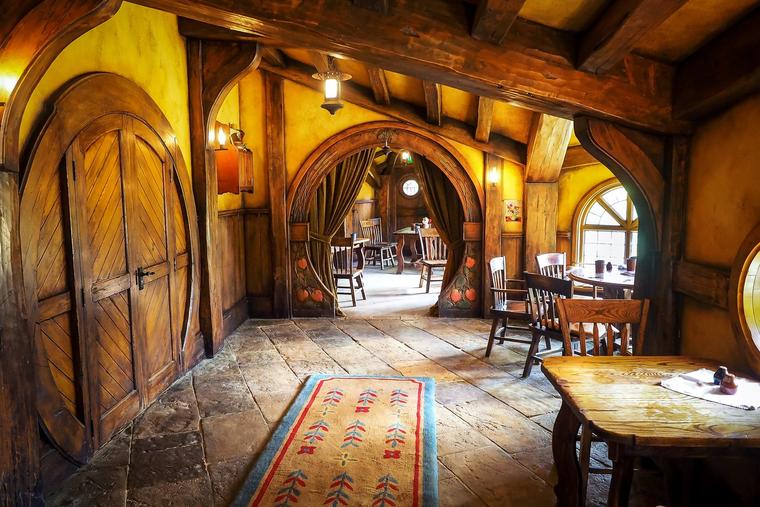 The Green Dragon Inn is the meeting place for all residents of Hobbiton Movie Set in Matamata, New Zealand.
