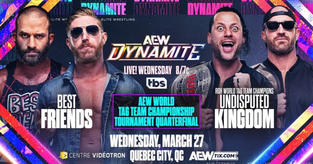 Tag Team Title Tournament Match Set For 3/27 AEW Dynamite