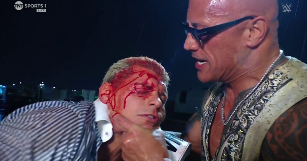 Dustin Rhodes, Brandi Rhodes React To The Rock Making Cody Rhodes Bleed
