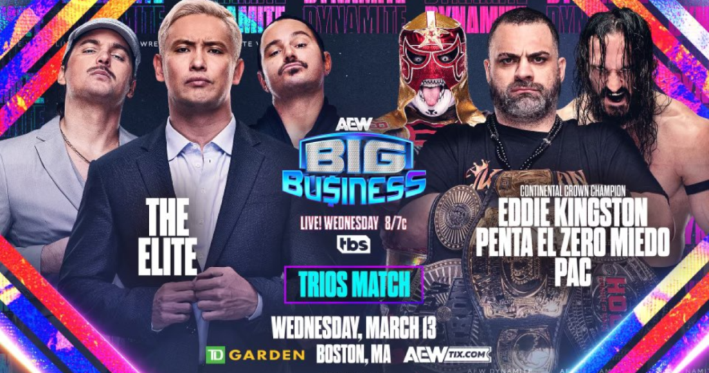 Huge Trios Match Announced For AEW Dynamite: Big Business, Updated Card