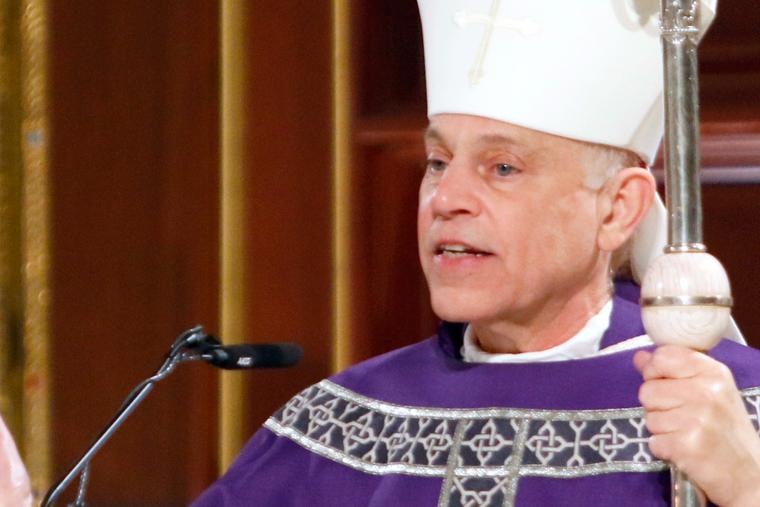 Archbishop Salvatore Cordileone speaks March 15 at the ‘Requiem for the Forgotten’ Mass at Epiphany Church in Miami.