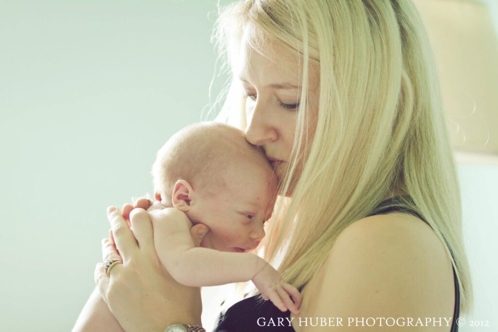 Catherine Pakaluk with baby No. 7