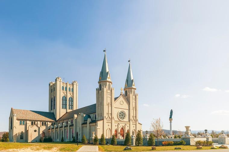 Exterior view of Christ the King Chapel at Christendom College