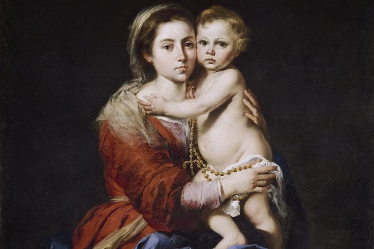 Bartolomé Esteban Murillo, “The Virgin of the Rosary with the Christ Child,” 1650-1655
