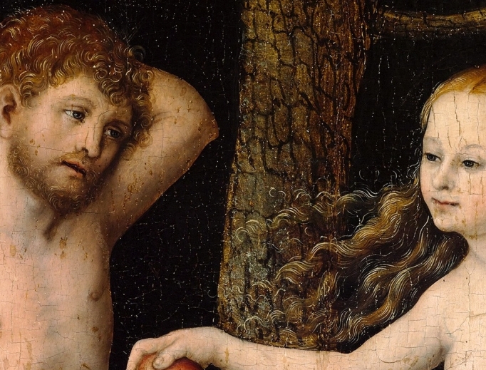 Detail, ‘Adam and Eve,’ Lucas Cranach the Elder