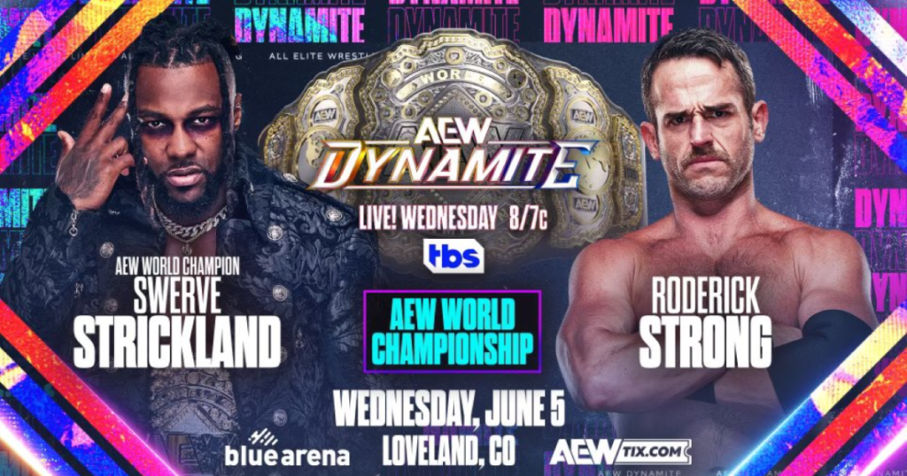 Swerve Strickland Defends World Championship Against Roderick Strong On 6/5 AEW Dynamite, Updated Card