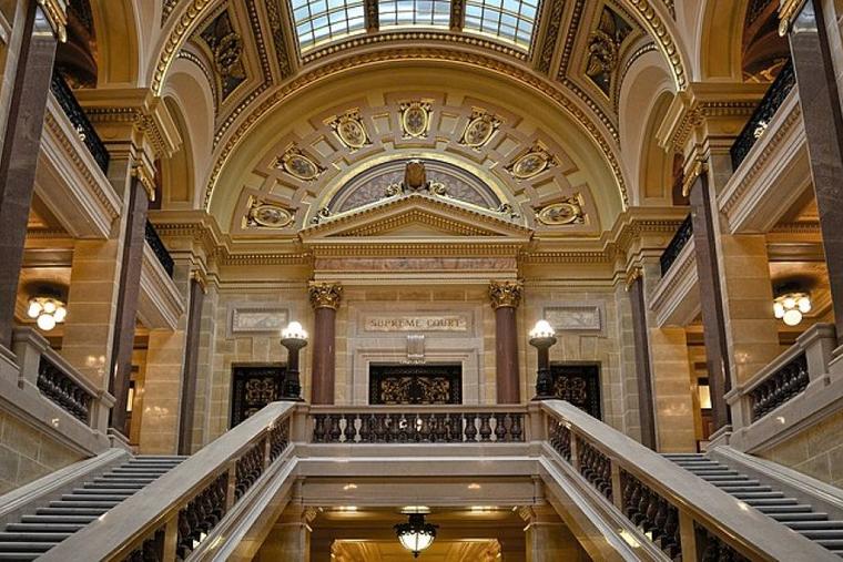 The Wisconsin Supreme Court building in Madison, Wisconsin