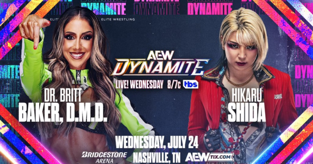 Hikaru Shida vs. Britt Baker Added To 7/24 AEW Dynamite, Updated Card