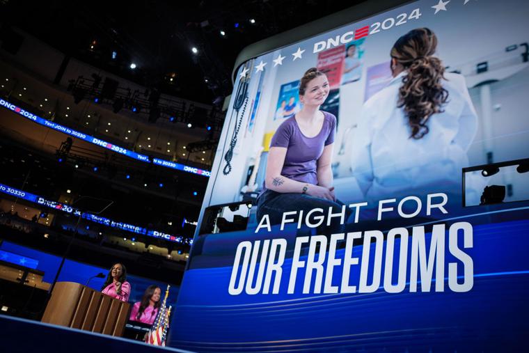 President and CEO of Planned Parenthood Alexis McGill Johnson speaks on stage during the third day of the Democratic National Convention at the United Center on August 21, 2024 in Chicago, Illinois.