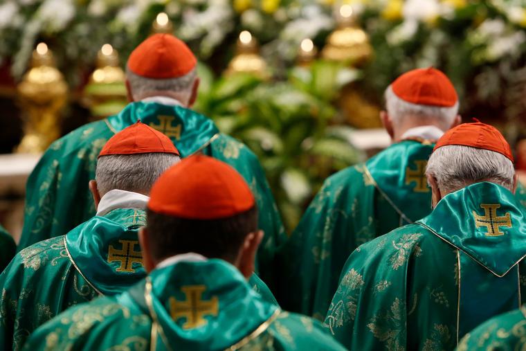 Pope Francis celebrates Mass with cardinals for the opening of the Synod of Bishops for the Amazon region in St. Peter's Basilica in 2019.