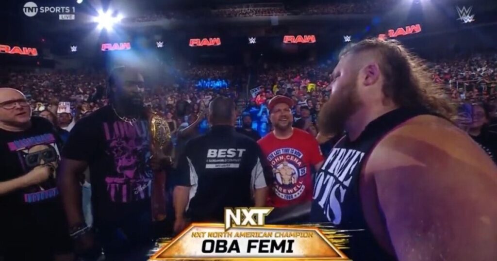 Oba Femi Appears In The Crowd On WWE RAW