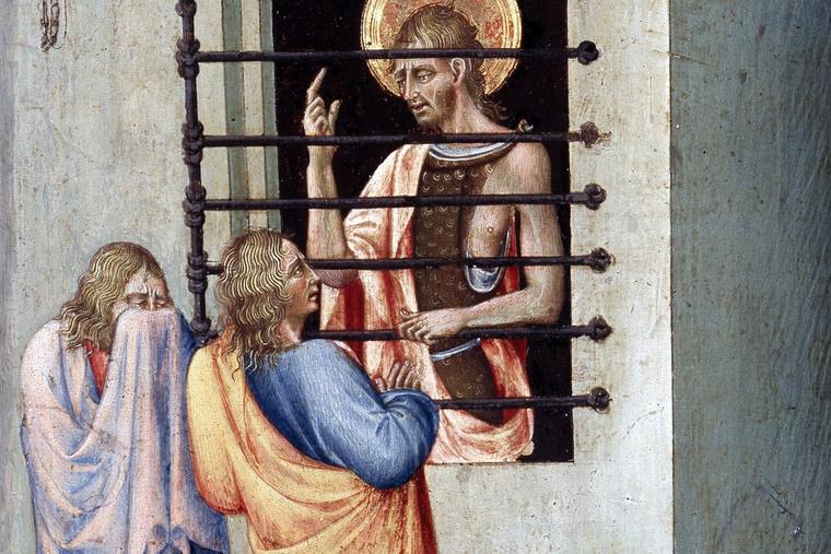 Giovanni di Paolo, “St. John the Baptist in Prison Visited by Two Disciples,” ca. 1455-1460